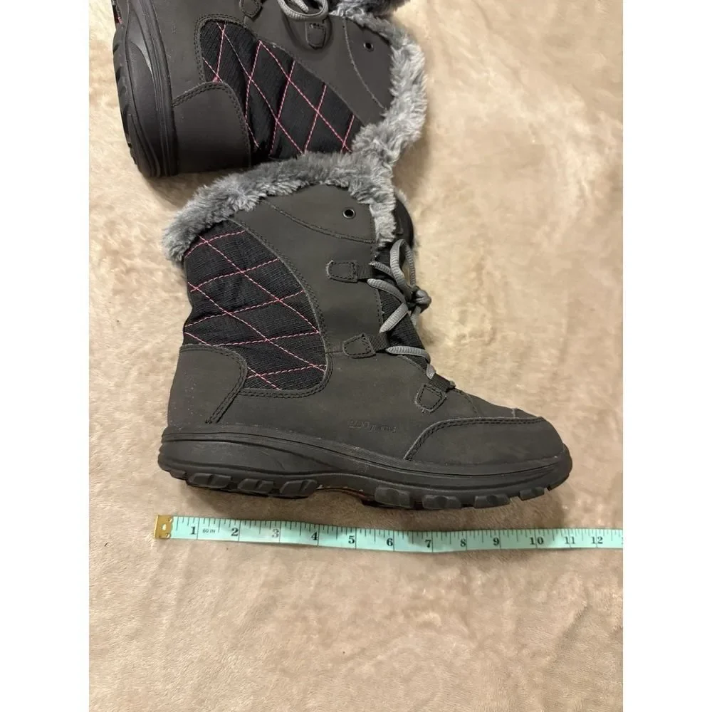 Columbia Waterproof Fur Lined Ice Maiden Youth Gray Winter Boots. Sz 4